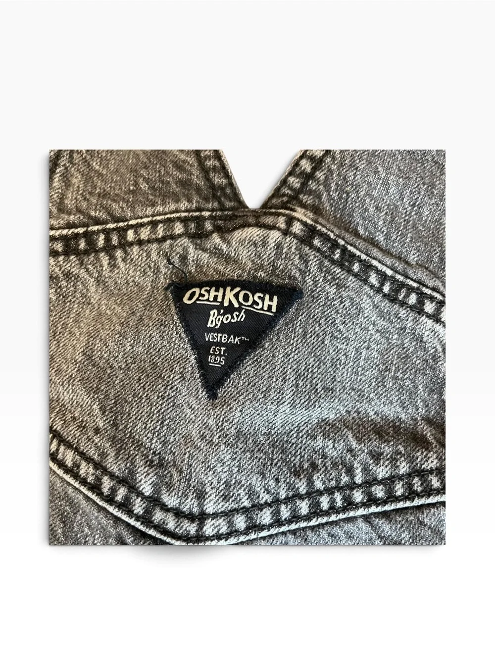 Vintage OshKosh B’gosh Overalls Kids Size 5 Black Vestbak USA 90s Bib Classic